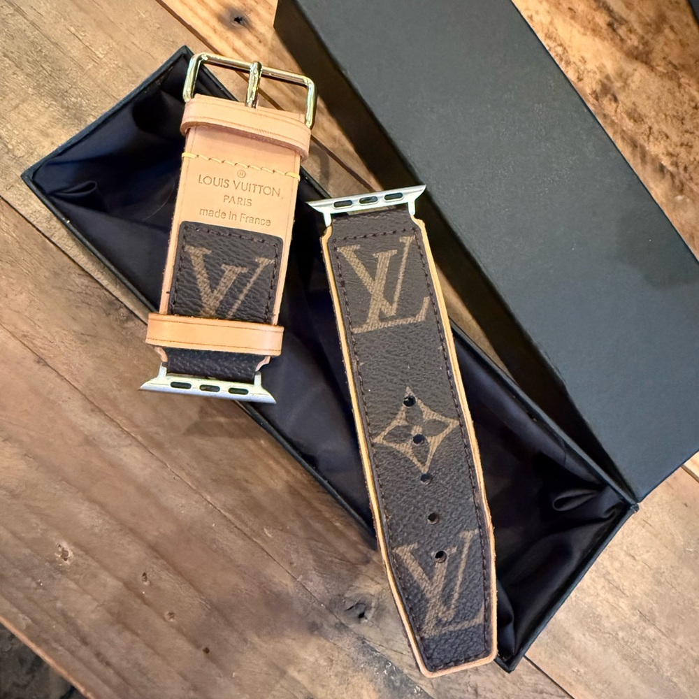 Brown and Tan Watch Band